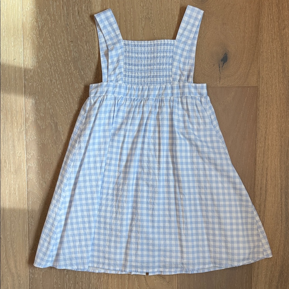 Blue Gingham Kids Casual Dress
